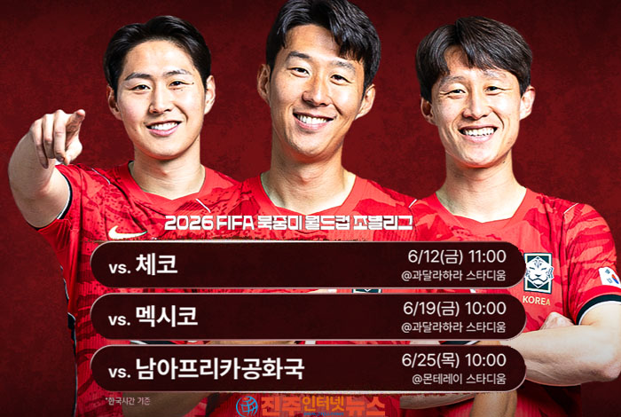 홍명보호 조별리그 1차전 6월 12일 오전 11시 : 대한민국 vs 체코