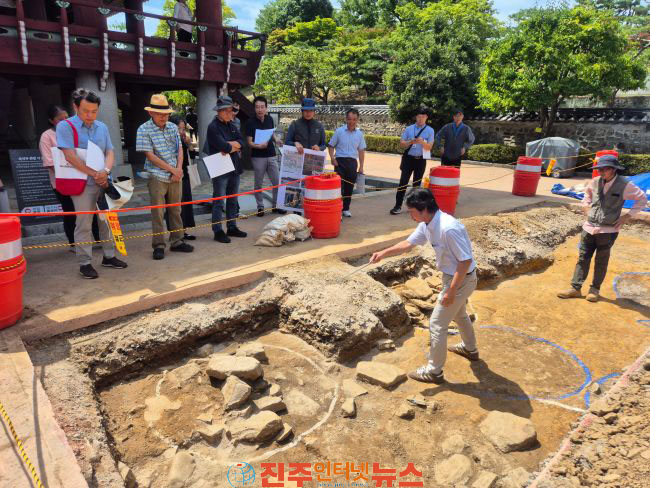 진주성 함옥헌(涵玉軒) 관련 추정 유구 발굴
