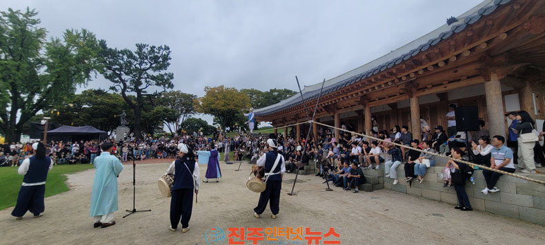 진주시 추석연휴 전통연희 진주성 연희광대 공연